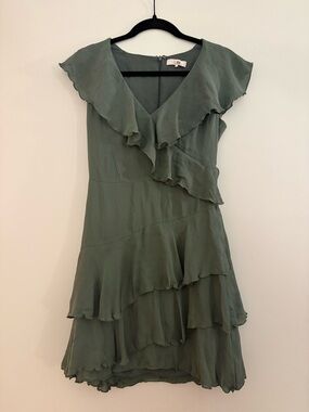 Parker Ruffled V-Neck Tiered Dress